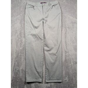 Gloria Vanderbilt Amanda Pants Women Size 12 Short Gray Stretch Casual Comfort